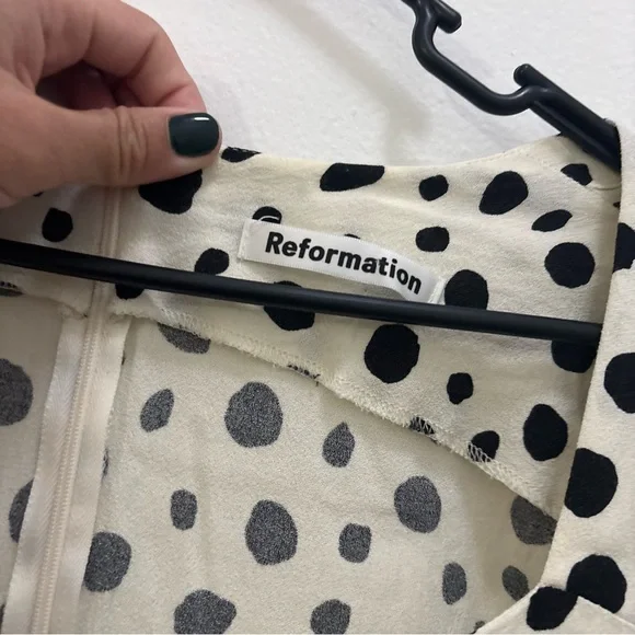Reformation Polka Dot Dress Size 2 - Picture 5 of 6
